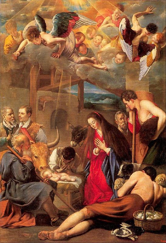 Maino, Juan Bautista del Adoration of the Shepherds Germany oil painting art